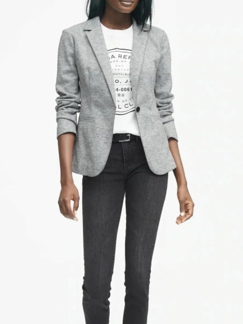 Banana Republic Gray Knit Blazer | Size 4